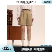 TeenieWeenie小熊夏季休闲裤短裤西装裤子宽松A字裤子卡其色时尚