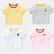 婴儿衣服短袖t恤卡通夏季男童，3岁夏装1-2儿童宝宝女小童半袖上衣