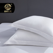 酒店宾馆专用枕套纯白色全棉，纯棉提花枕头套，单件布草白色床上用品