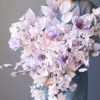 梦幻紫色大型花植空间设计花材料婚庆仿真假花插花婚礼家居室内