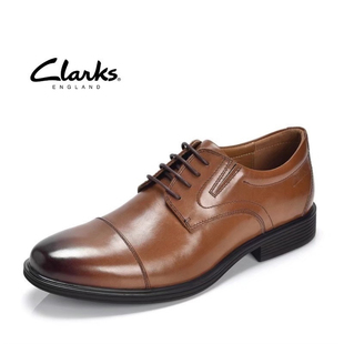 Clarks其乐2024年男鞋春秋正装德比鞋系带商务牛皮鞋圆头男鞋
