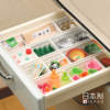 日本进口橱柜抽屉整理格塑料整理筐餐具收纳盒桌面自由分隔盒子