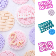 翻糖膏干佩斯饼干爱心蛋糕造型家用印花工具数字字母烘焙硅胶模具