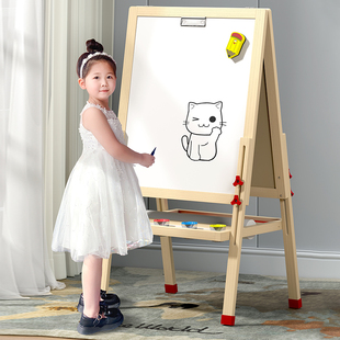 儿童画板家用支架式，小黑板宝宝涂鸦可擦双面，磁性无尘写字板画架