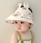 婴儿帽子夏季空顶帽男女，宝宝遮阳帽大檐防晒帽，初生太阳凉帽小月龄