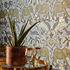 英国c&c进口墙纸，大象动植物壁纸花草卧室，客厅背景墙w0121-01-02
