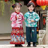 男童古装汉服冬中国风加厚绒唐装女孩喜庆拜年服幼儿园元旦演出服