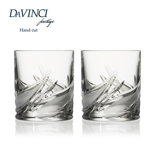 DAVINCI 意大利进口洋酒杯威士忌酒杯欧式水晶杯套装礼盒奢华高端
