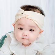 0-1-23岁男女婴儿童发带宽护囟门头饰纯棉发箍春秋新生儿宝宝头带