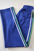 初高中小学男女校裤绿白经典两条杠宝蓝直筒运动裤全棉团体裤