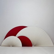 中式风折叠纸扇折纸工艺扇摆件拍照婚庆美陈橱窗展示道具装饰扇