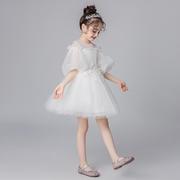 日本gfa儿童礼服公主裙，女童蓬蓬纱，白色花童婚纱小女孩主持人