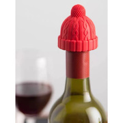 。他山集.日式圣诞可爱小红帽红酒塞 防漏气硅胶创意气泡酒香槟瓶