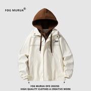 FOG MURUA外套男女美式复古假两件冲锋衣春秋港风设计感小众夹克