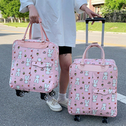 住宿生行李箱拉杆包女轻便两用可背拉杆背包装衣服万向轮行李包