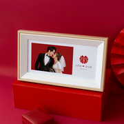 放结婚登记照周年纪念大相框，6寸diy定制作洗照片做成摆台相片打印