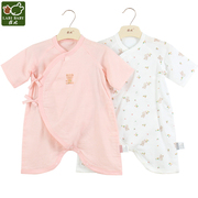 拉比新生婴儿蝶衣0-3-6月宝宝和尚服蝴蝶衣，睡衣婴儿哈衣长袖纱布