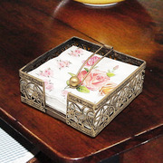美式厨房家用复古风正方形纸巾盒铁艺桌面L餐巾纸盒创意纸压台收