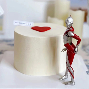 网红初代英雄蛋糕装饰品摆件变形超人多关节可动模型玩偶儿童生日