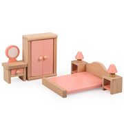 儿童过家家木制迷你小家具，组合玩具套装3-6岁5女孩仿真房间娃娃家