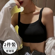 M18抹胸内衣一体式运动打底吊带背心女学生韩版裹胸美背文胸罩新