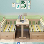 多功能实木沙发床可折叠两用客厅双人单人床，小户型带书桌省空间