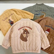 儿童棉服23男女秋冬季款小童卡通棒球服夹棉宝宝棉袄外套保暖