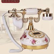 欧式田园复古老式古董陶瓷，工艺酒店家用来电显示固话座机电话机