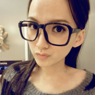 2023韩版非主流复古豹纹装饰眼睛，眼镜框架大小脸，男女款潮无镜片