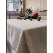 超大新中式涂层防水垂感棉麻办公会议室茶桌布长方形禅意纯色台布