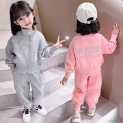 女童运动套装春秋季2022潮韩版休闲最两件套时尚洋气时髦