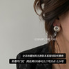 柴夫工作室e391韩系女主简约气质，耳钉高级淑女，哑光质感锆石耳环