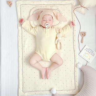 婴儿床褥子幼儿园新生宝宝小被褥，儿童床褥垫纯棉，可水洗午睡铺垫子