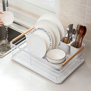 沥水碗碟架厨房漏水双层沥干台面碗柜筷子收纳盒，餐具柜碗柜置物架