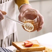 舀蜂蜜专用勺子美食工具蜂蜜搅拌棒创意可爱玻璃长柄咖啡果酱搅拌