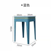 塑料凳子高凳家用成人塑料椅高档简约欧式餐桌塑胶方凳46公分