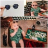 新生儿摄影道具 满月婴儿童复古创意眼镜框 影楼百天宝宝造型墨镜