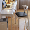实木书桌窄白色宽4045cm靠墙北欧长条，办公学习桌简约现代电脑桌