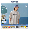 明星同款nautica Japan日系无性别时尚细条纹短袖T恤JPTW3209