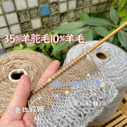 标价500g的价格浅灰高品质，混纺羊驼毛线，围巾毛衣手工编织线