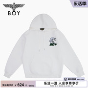 boylondon秋冬男女同款，卫衣斜插袋提花针织，高街朋克长袖n04016