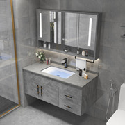 高档浴室柜组合2022陶瓷，卫生间洗手洗脸台盆，柜岩板洗漱池镜柜