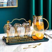 轻奢水杯套装家用客厅玻璃，水壶茶杯茶具创意北欧家庭，杯子杯具水具