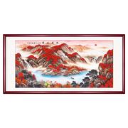 国画山水画客厅挂画鸿运，当头风景画办公室字画，沙发背景墙装饰壁画