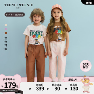 TeenieWeenie Kids小熊童装24夏季男女童纯棉休闲圆领短袖T恤