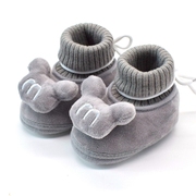 新生儿秋冬季棉鞋0-6-12个月婴儿保暖鞋加绒男女宝宝学步鞋0-1岁