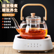 煮茶壶全玻璃烧水壶，电陶炉加热蒸茶器家用养生专用花茶壶茶具套装