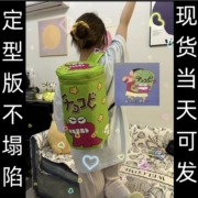 蜡笔小新饼干包羽毛球同款书包女包包背包斜跨双肩桶形背包多巴胺