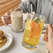 超大容量水果茶杯 1000ml带把玻璃杯餐厅奶茶杯果汁杯饮料杯啤酒