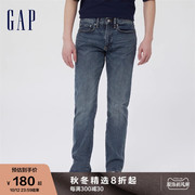 Gap男装秋季做旧水洗弹力修身基本款牛仔裤185980美式休闲长裤